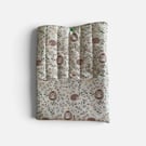 Large Book Sleeve or Tablet Case.  Hedgehog Design.