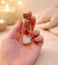 Personalised 7th Wool Anniversary Heart Message Bottle Keepsake