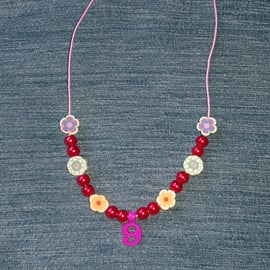 Children's '9' Charm Necklace