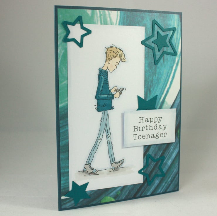 Handmade birthday card - teenage boy - Folksy