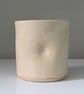 Handmade small ceramic dimple mug, cream handleless mug - Image 5