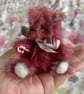 Rudy, miniature Christmas bear, hand sewn collectible bear  - Image 3