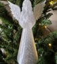 Crystal Angel Tree Topper Clear PETG Christmas Ornament Gyroid Infill 20cm