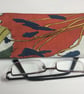 Glasses case, sunglasses case, abstract floral fabric - Image 1