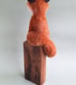 Coral - Sitting Fox on Whisky Stave - Image 7
