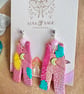 Handmade Funky dungaree Polymer Clay Earrings - Image 3