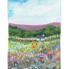 Sunflower Cottage - Signed Limited Edition Giclee Print