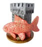 Goldfish and Castle Mini Ceramic Sculpture - Hand Built - Image 3