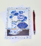 Auntie Birthday Card – Elegant Blue Floral Handmade Card - Image 8