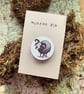 Wooden Sheep Skull Pin Badge - Image 3