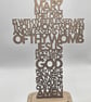 Hail Mary Prayer Cross Freestanding Christian Cross Catholic Gift First Communio - Image 5
