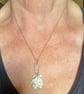 Silver Shell Necklace with Peridot and Silver Barnacles - Image 7