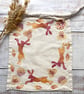 Small Block Printed Drawstring Bag Solstice Hare