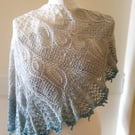 Knitted Lace Shawl, Wild Swan Shawl, Beaded Wrap, Wedding Shawl, Bridal Wrap