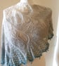 Knitted Lace Shawl, Wild Swan Shawl, Beaded Wrap, Wedding Shawl, Bridal Wrap - Image 1