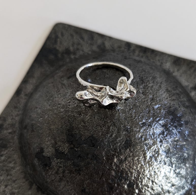 Sterling Silver Organic Nugget Ring