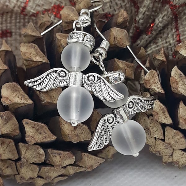 CHE04 Festive Christmas Quartz Angel drops