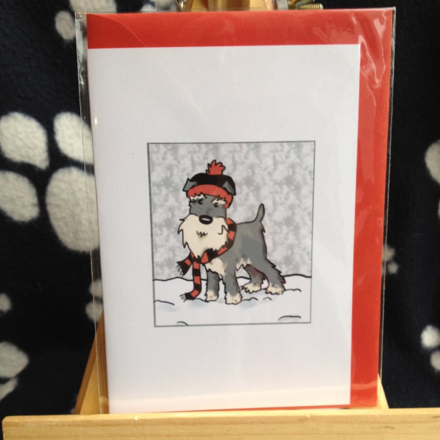 Schnauzer Christmas card