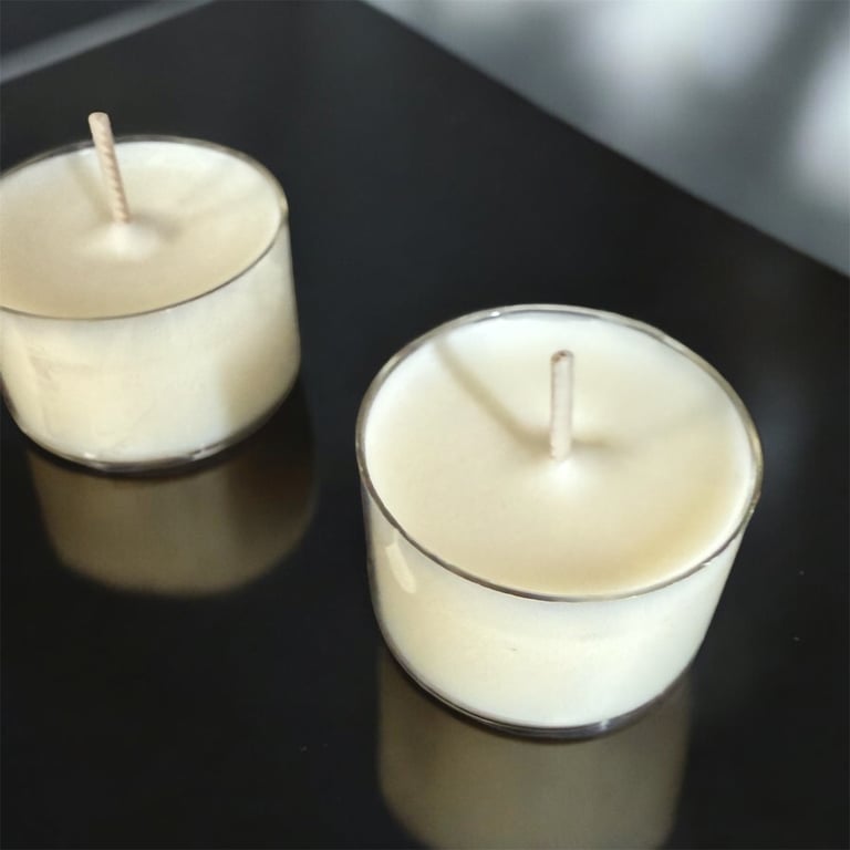 Soy Wax Tea Light Unscented Candles Pack of 8