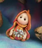 Tiny Magical Gnome 'Thea' with jewelled belt OOAK Ann Galvin