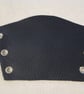 Small Pair Dark Navy Blue Textured Leather Bracers - FREE SHIPPING - Image 3