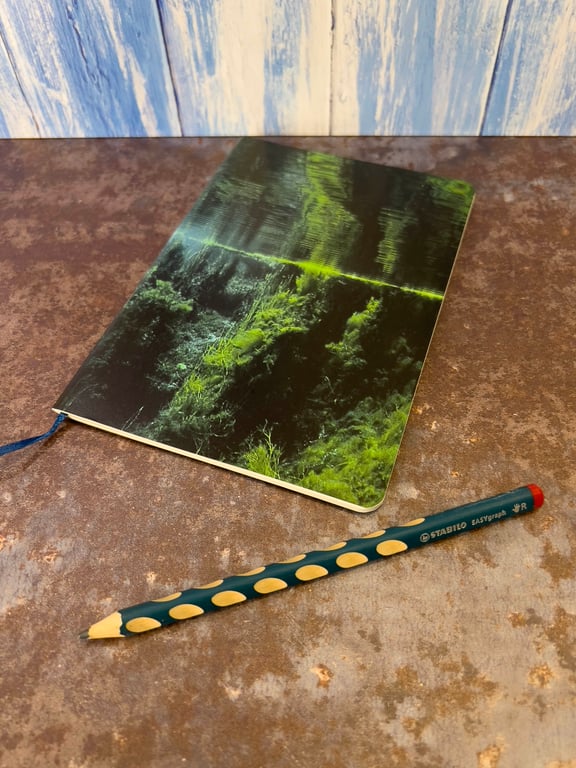 Notebook, Marine themed, A5 (ish), made from up-cycled and recycled materials.