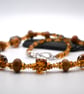 lampwork glass and citrine gemstone necklace