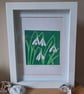 An original handprinted linoprint of snowdrops - Image 2