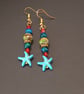 Howlite Starfish Earrings