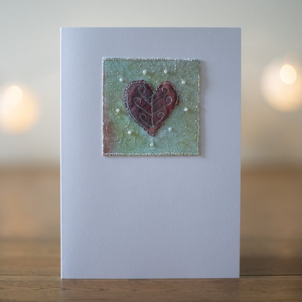  Mixed Media Hand Beaded Greetings Card 