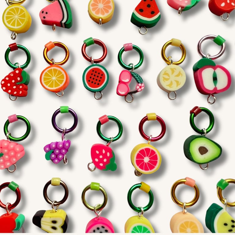 Fruit Stitch markers for knitting - Fruit Salad