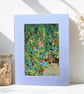 A small mounted abstract painting - flowers - textured art - letterbox gift  - Image 5