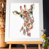 Luna the Giraffe Limited edition Art Print 