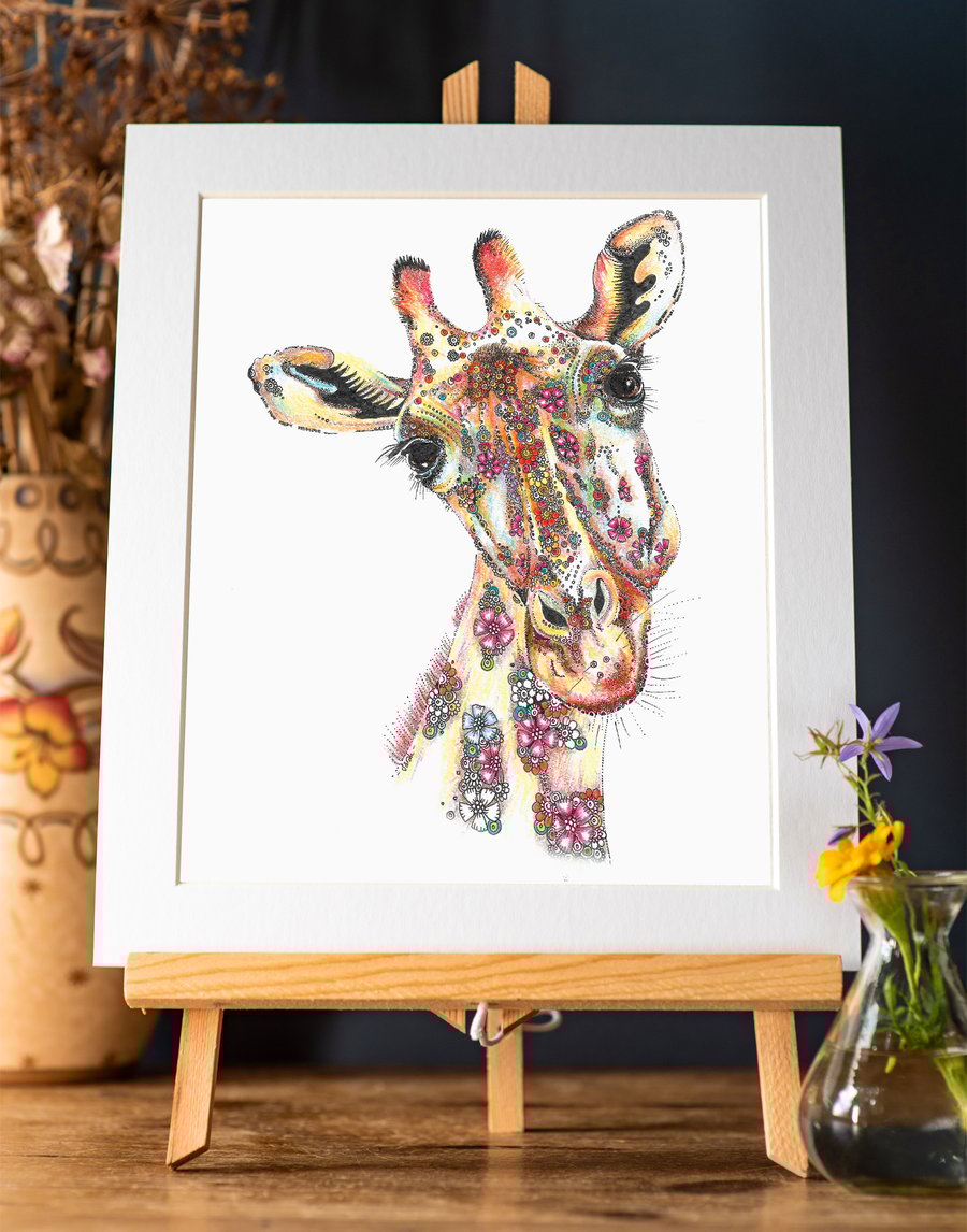 Luna the Giraffe Limited edition Art Print 