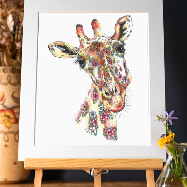 Luna the Giraffe Limited edition Art Print 