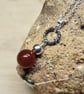 Small circle rope Red Carnelian pendant. July birthstone necklace. - Image 3