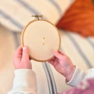 Tiny duck Embroidery Hoop - Hand stitched keepsake personalisation available