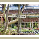 Staff Only West Acre Gardens Norfolk Greeting Card A5