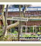 Staff Only West Acre Gardens Norfolk Greeting Card A5