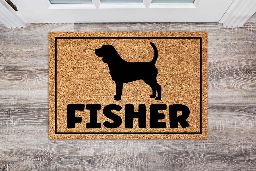 Beagle Door Mat - Personalised Beagle Welcome Mat - 3 Sizes
