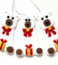 Polar bear fused glass Christmas decoration 