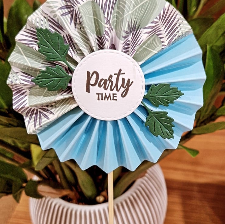 Blue-Multi Party Cake Topper - Folksy