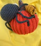 Halloween Decoration Spooky Spider on Pumpkin. Indoor Family Heirloom. Crocheted - Image 4
