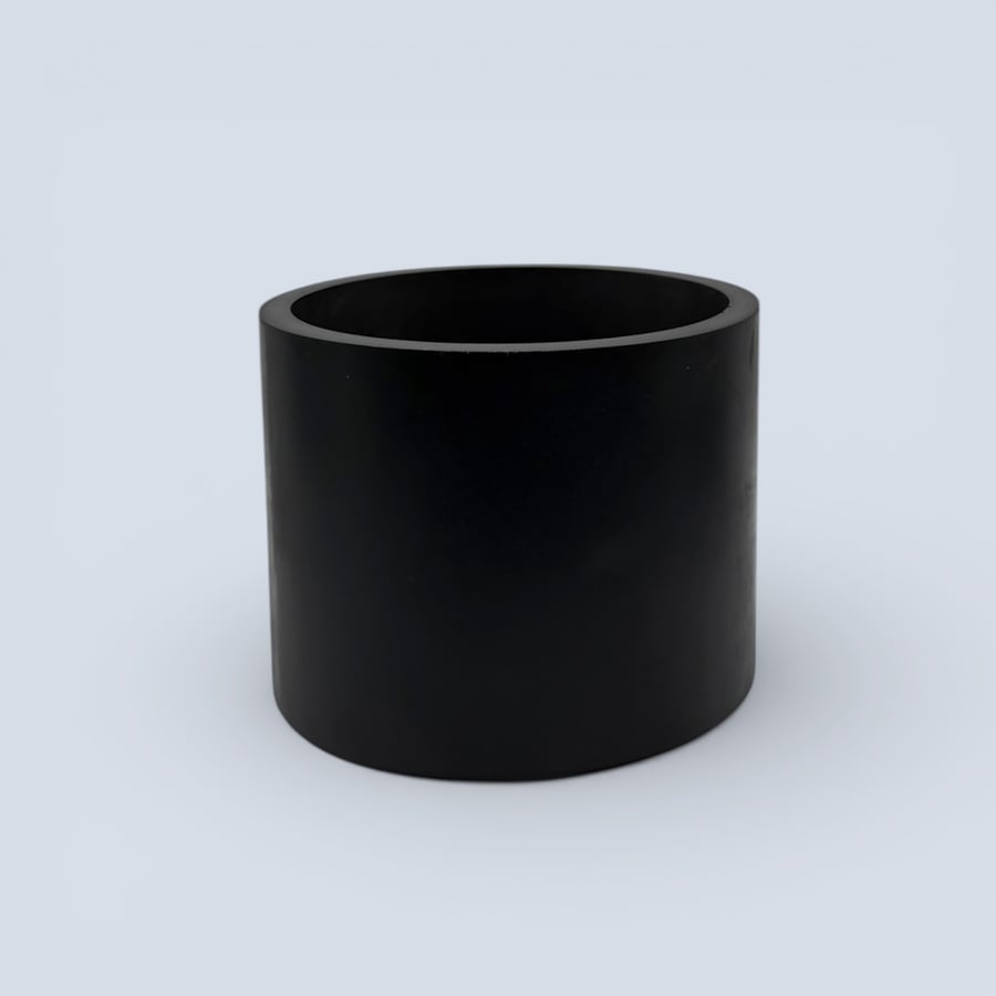 15 cm Round Black Satin Finish Plant Pot Indoor Houseplant Planter