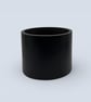15 cm Round Black Satin Finish Plant Pot Indoor Houseplant Planter