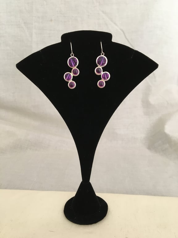 4 Drop Mulberry Wine Earrings