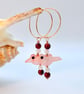 Shell Bird & Rose Gold Hoop Earrings, Birthday, Anniversary, Gifts For Her - Image 3