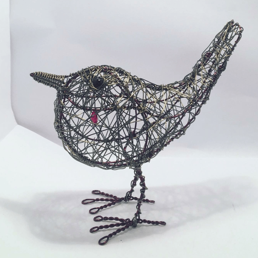 Wire Wren Sculpture
