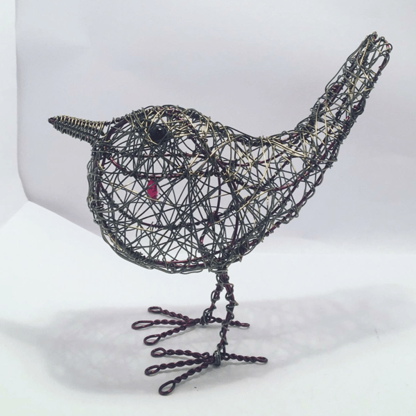 Wire Wren Sculpture
