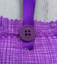 Hand Embroidered Blue Button Lavender Bag - Image 3